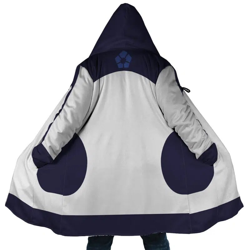 Blue Lok Hooded Dream Cloak Coat