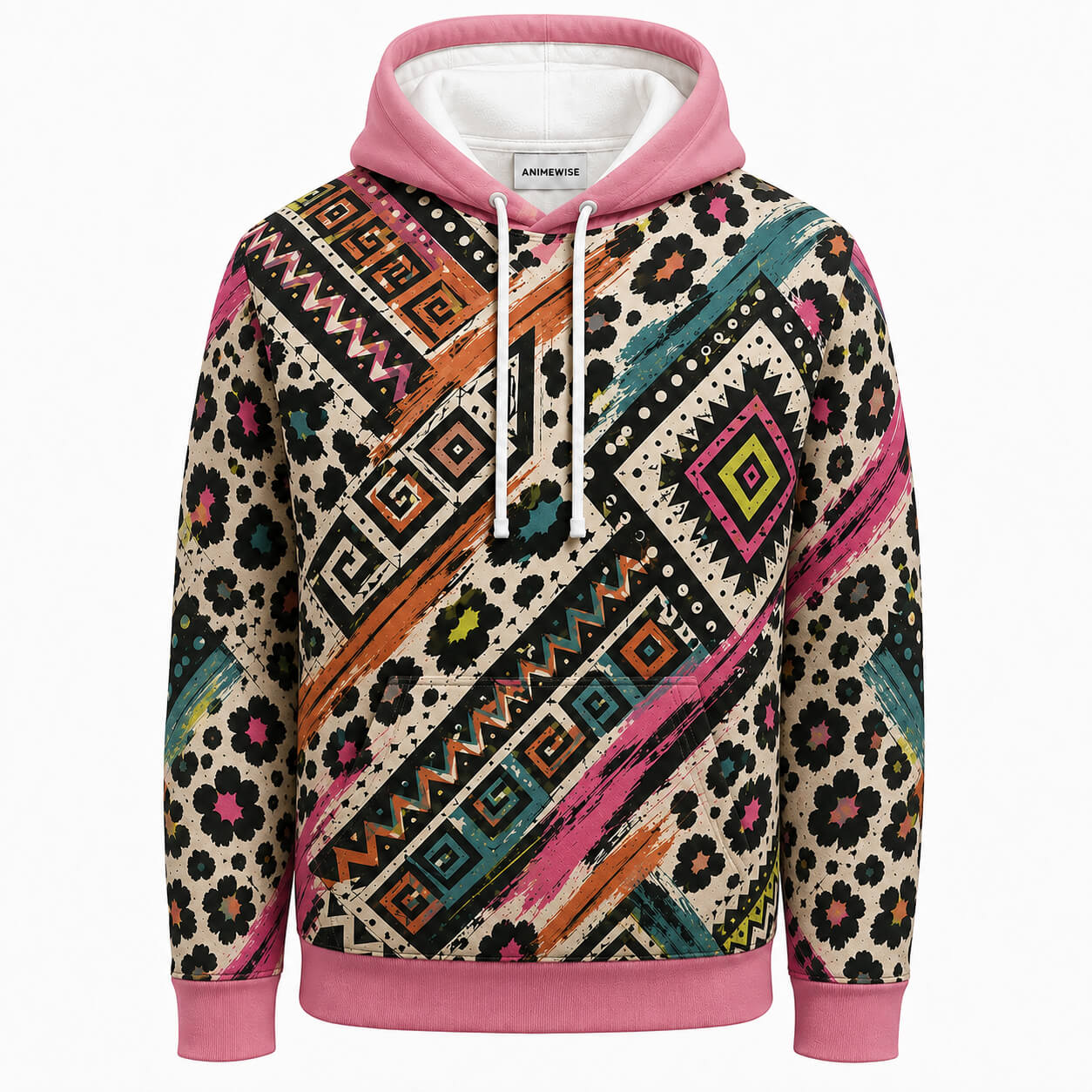 Boho Mosaic Graphic Hoodie