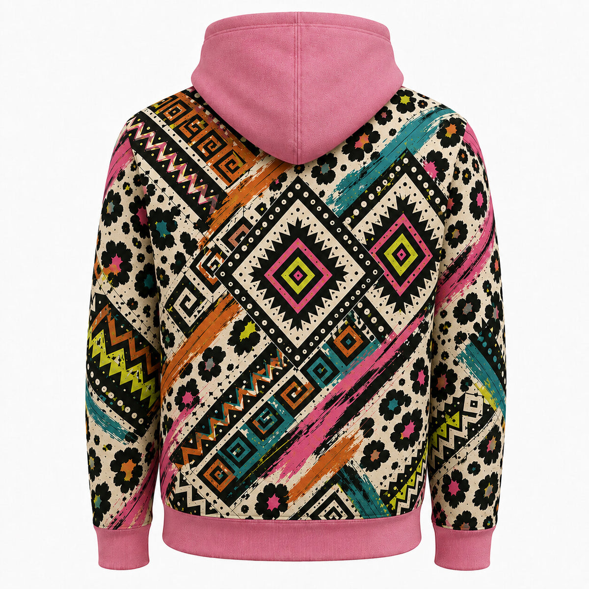 Boho Mosaic Graphic Hoodie