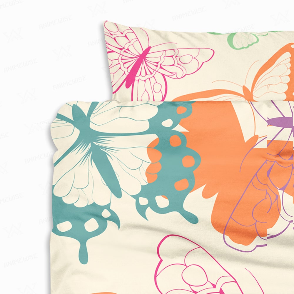 Butterflies Embossed Super soft Microfiber Blending Comforter Set Bedding