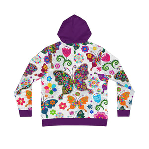 Butterfly Floral Blend Pullover Hoodie