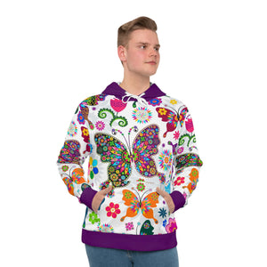 Butterfly Floral Blend Pullover Hoodie