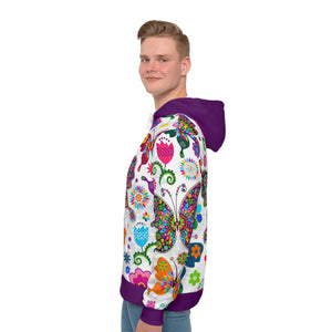 Butterfly Floral Blend Pullover Hoodie