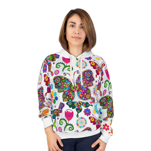 Butterfly Floral Blend Pullover Hoodie