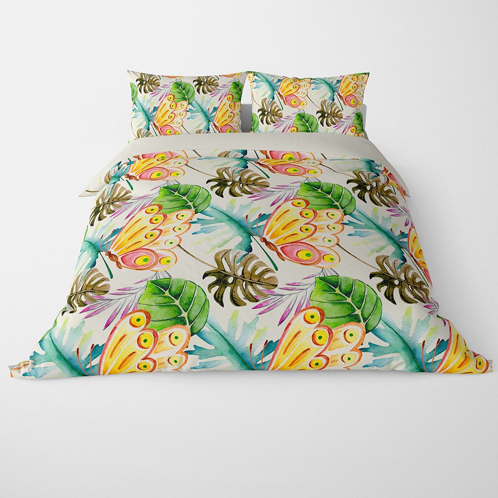 Butterfly Watercolor Blend Duvet Cover Bedding