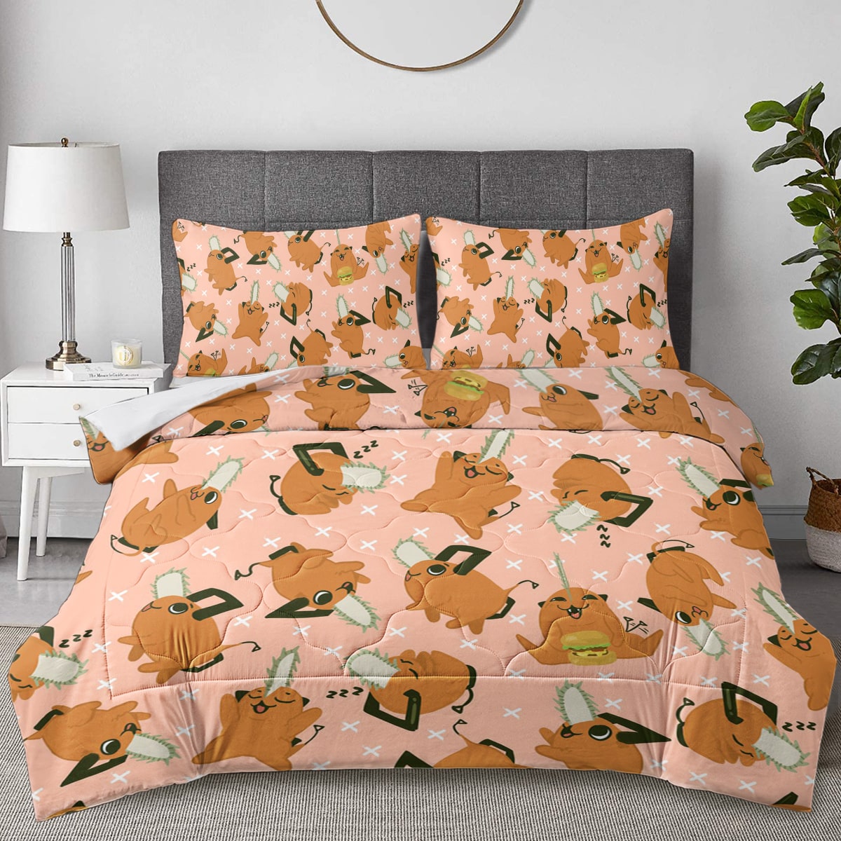 Chainsaw Funny Devil Memes Comforter Set