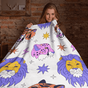 Cheetah Roar Pattern Blanket