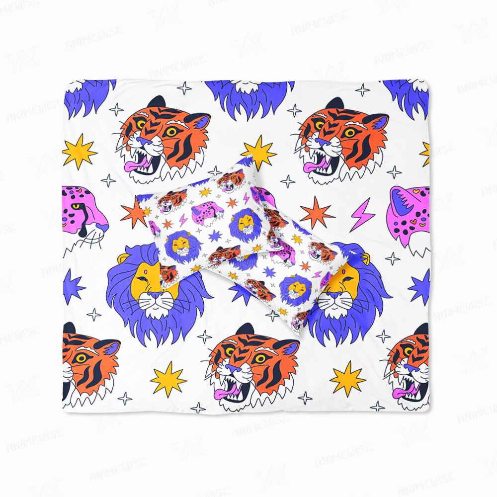 Cheetah Roar Pattern Duvet Cover Bedding