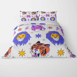 Cheetah Roar Pattern Duvet Cover Bedding