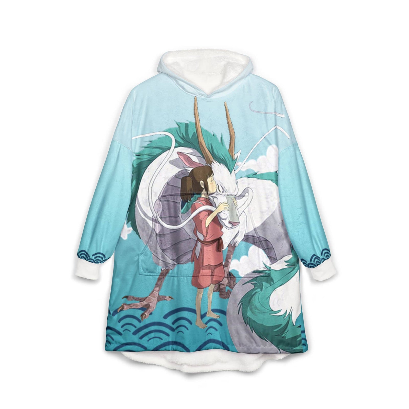 Haku Dragon Spirited Oversized Blanket Hoodie