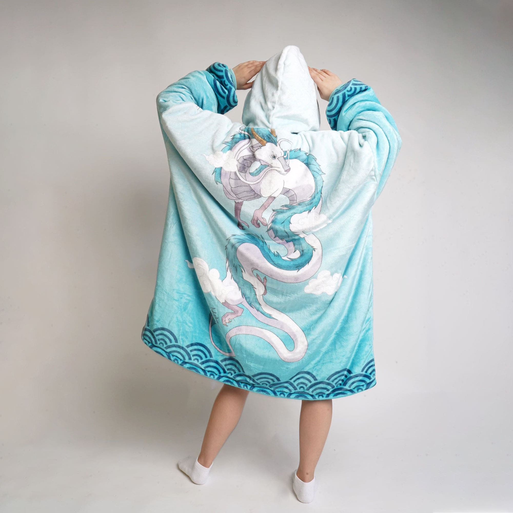 Haku Dragon Spirited Oversized Blanket Hoodie