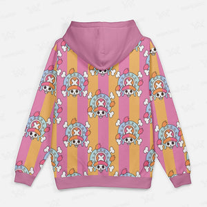 Chopper Pattern All Over Brushed OP Hoodie