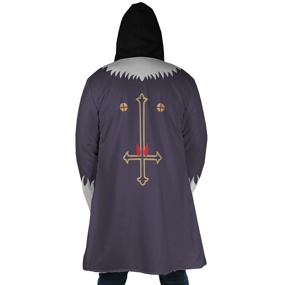 Lucilfer Revese Cross Hunter X Hooded Cloak Coat