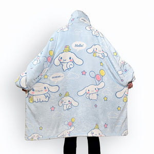 White Puppy Kawaii Blanket Hoodie