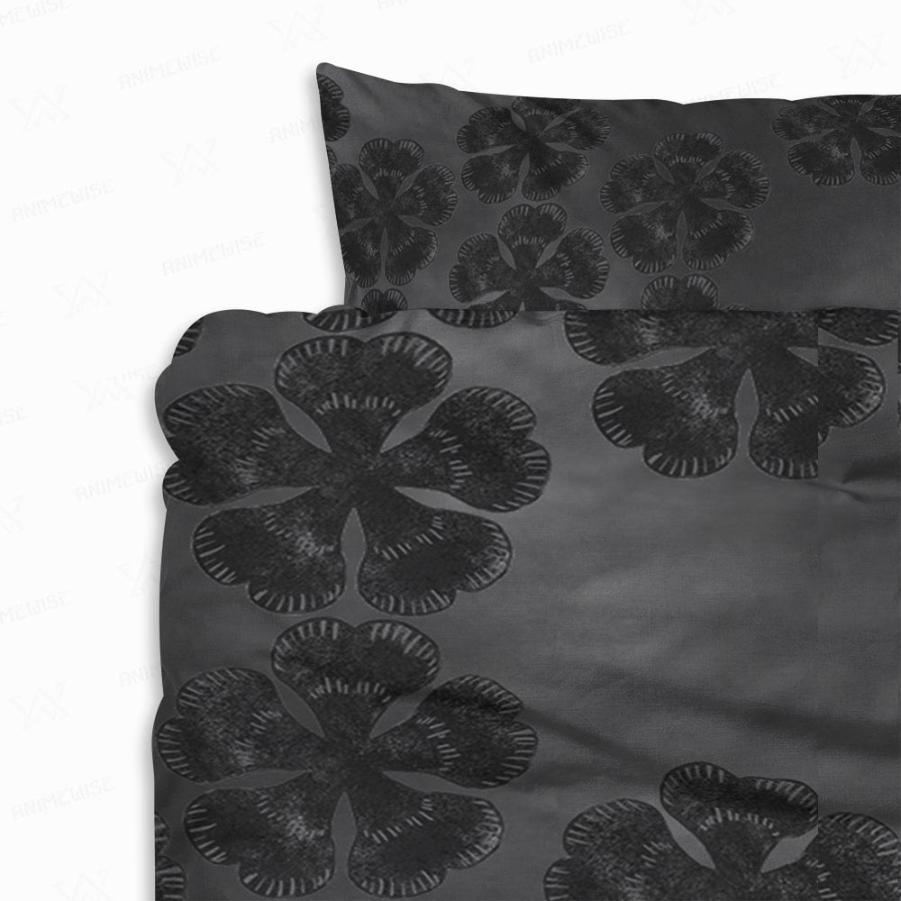 Clover Leaf All Over Embossed Duvet Cover Set Bedding