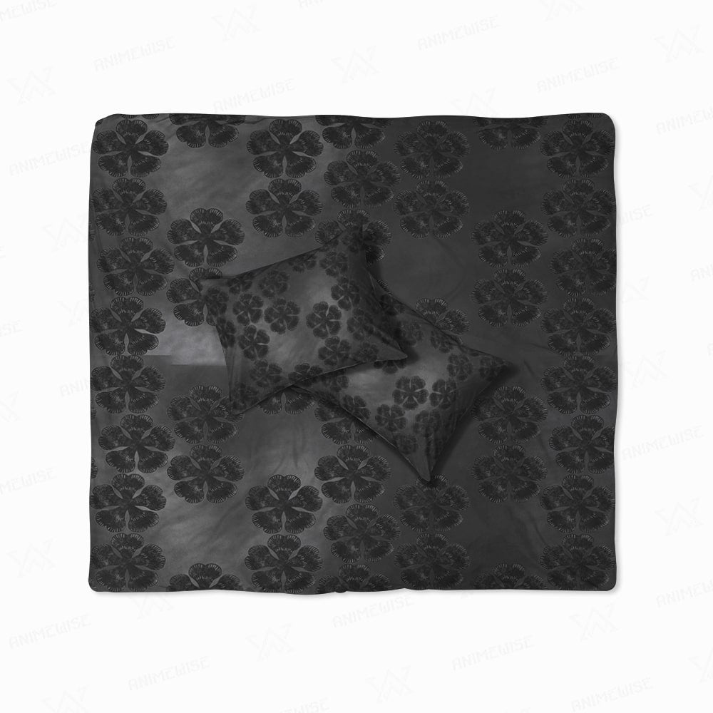 Clover Leaf All Over Embossed Duvet Cover Set Bedding