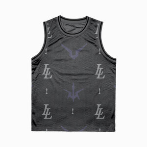 Black Demon King Lalouch Emblem Brushed Basketball Jersey