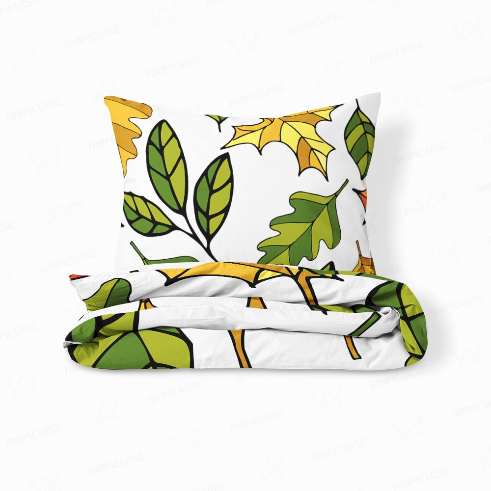 Colored leaf pattern Comforter Set Bedding