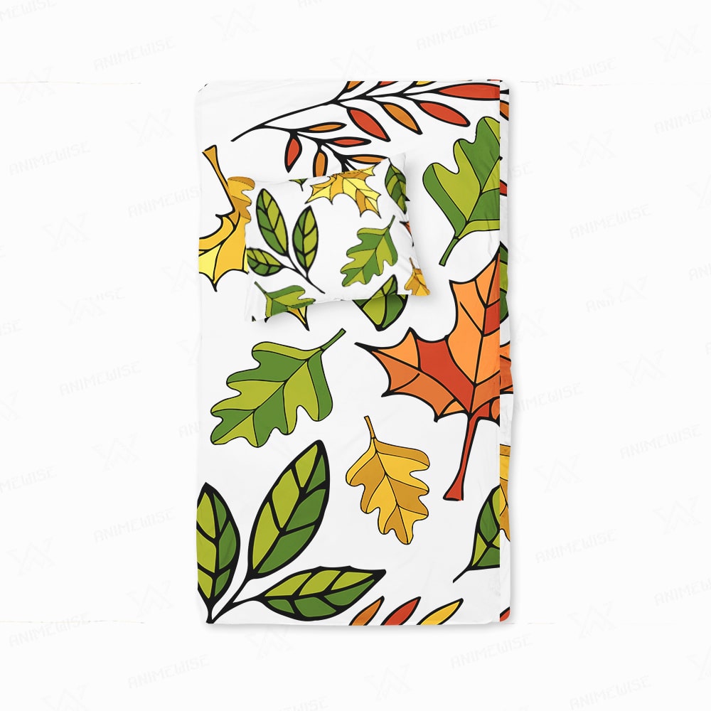 Colored leaf pattern Duvet Cover Bedding