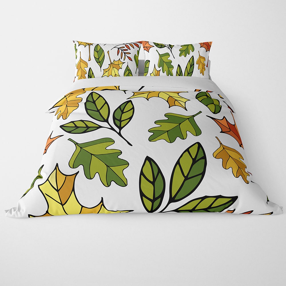 Colored leaf pattern Duvet Cover Bedding