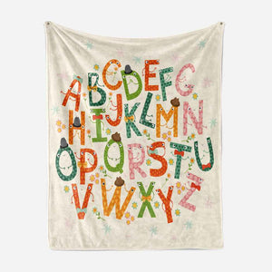 Colorful Childish Funny Alphabet Blanket