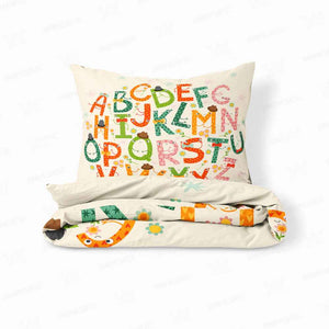 Colorful Childish Funny Alphabet Duvet Cover Bedding