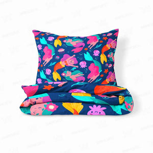 Colorful Mermaids Pattern Comforter Set