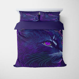 Coloringfused Cat Art Comforter Bedding