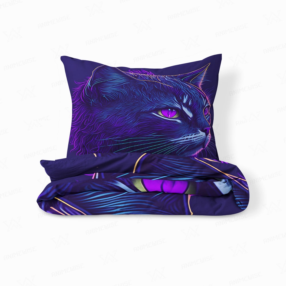 Coloringfused Cat Art Comforter Bedding