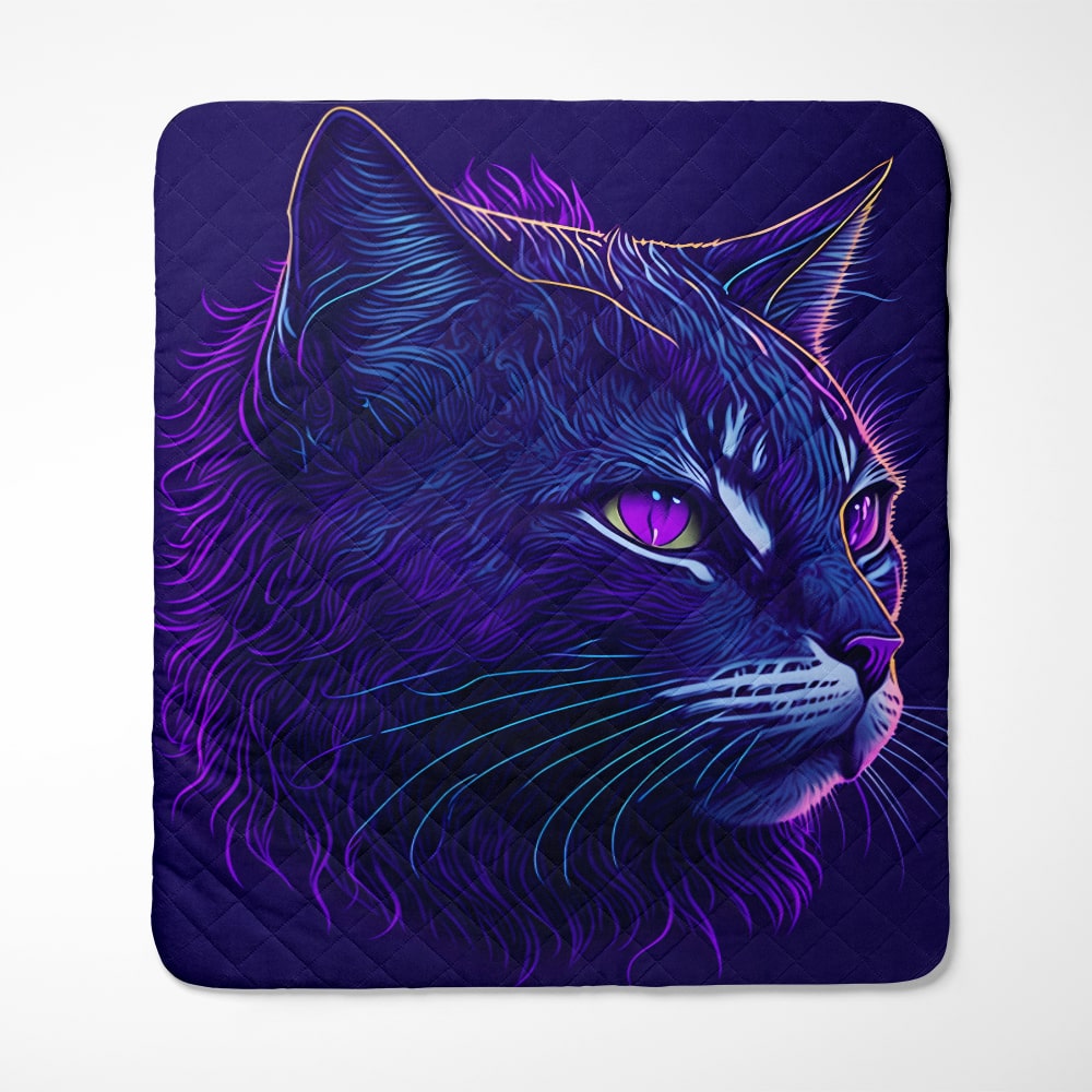 Colorinfused Cat Art Quilt Bedding