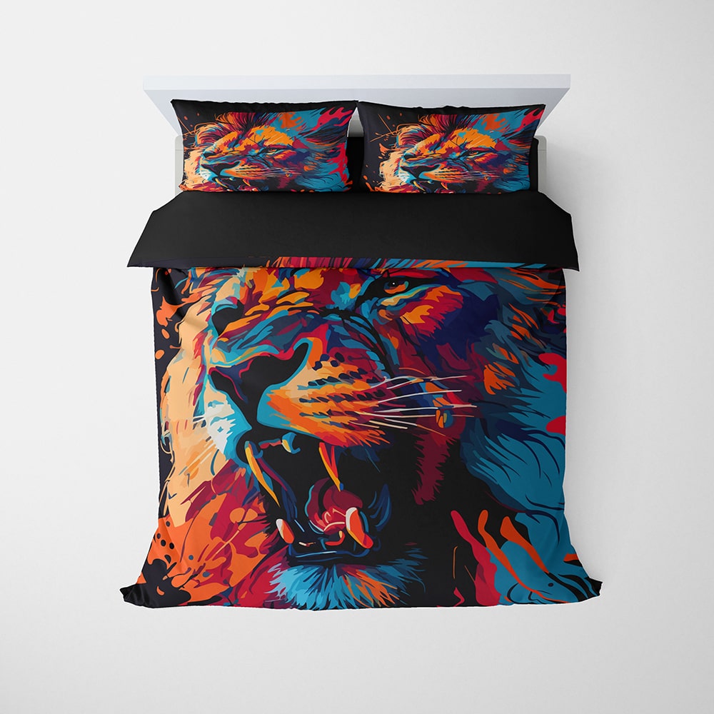 Coloringfused Lion Art Comforter Bedding