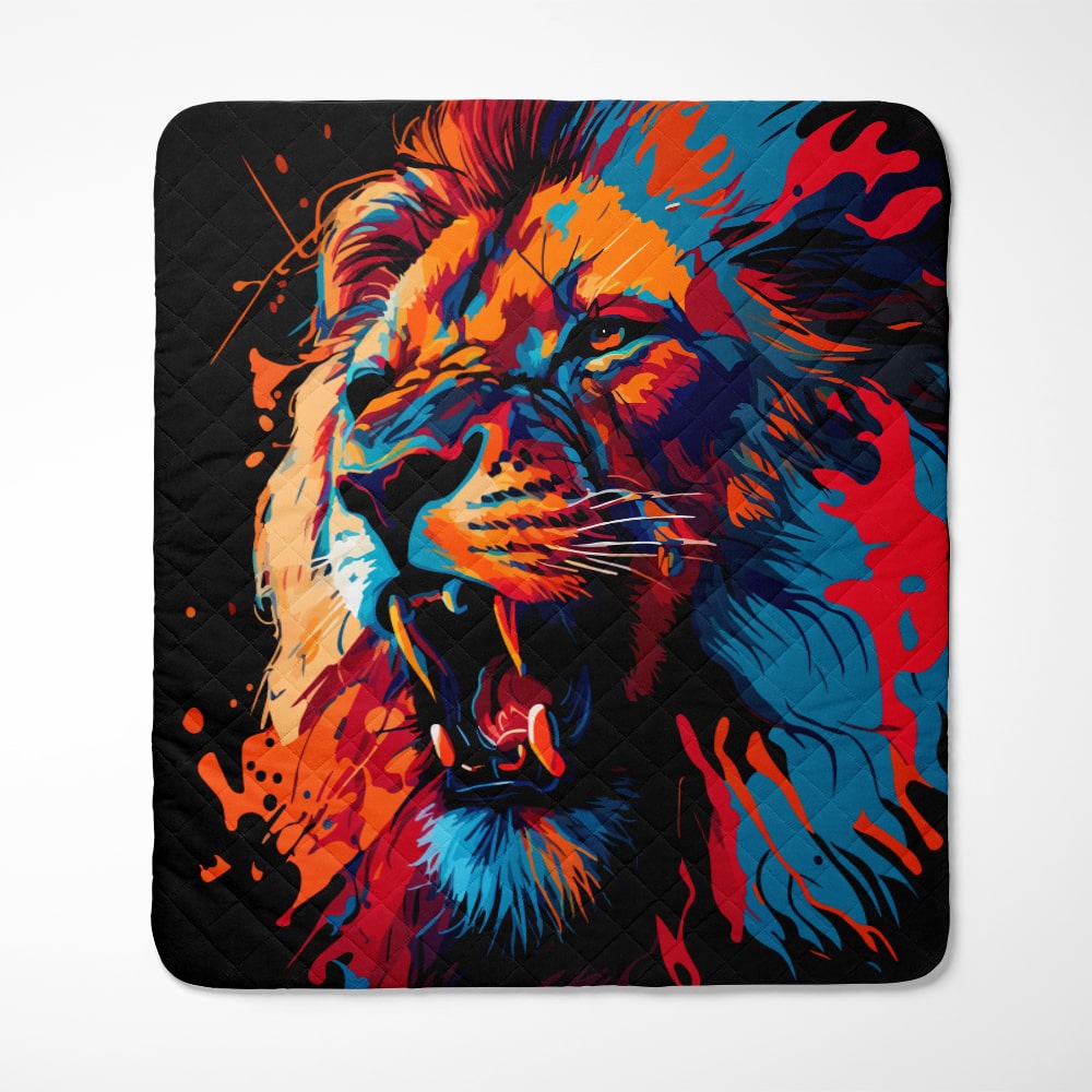 Coloringfused lion Art Quilt Bedding