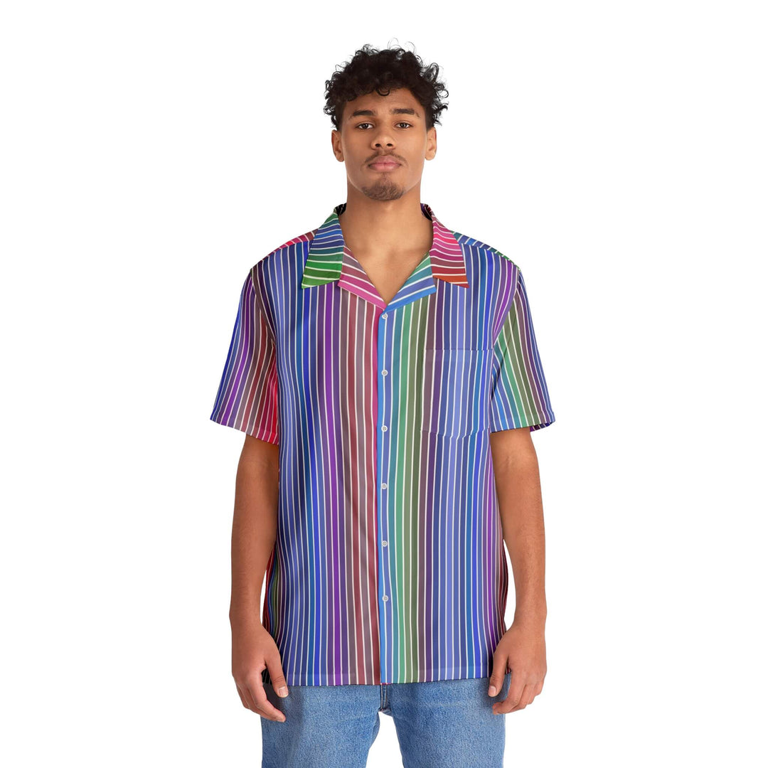 Color of Love Stripes Glow Hawaiian Shirt