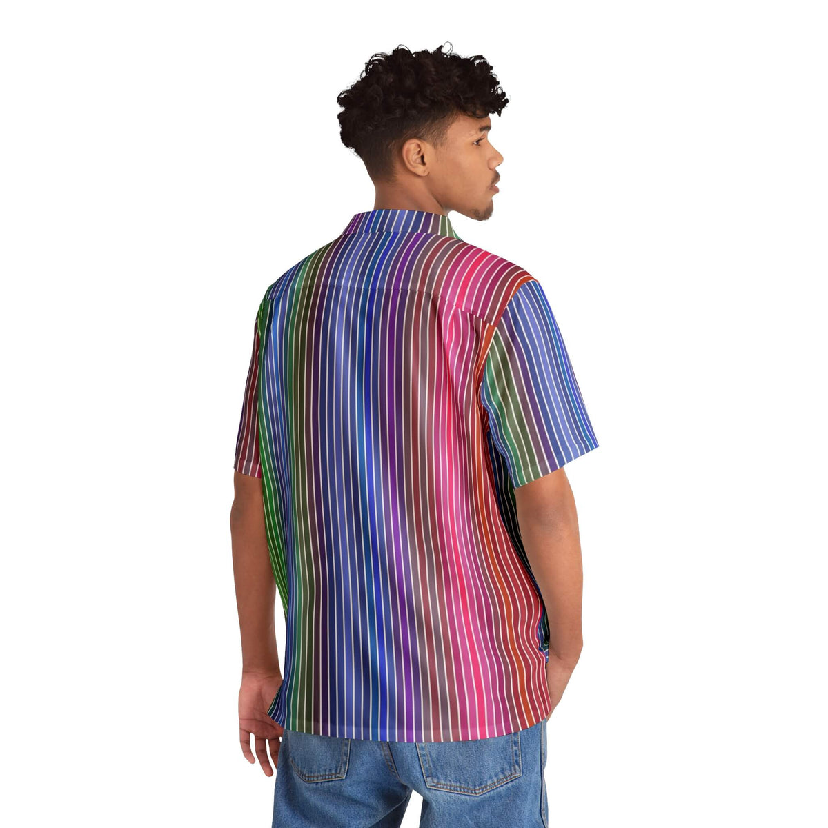 Color of Love Stripes Glow Hawaiian Shirt