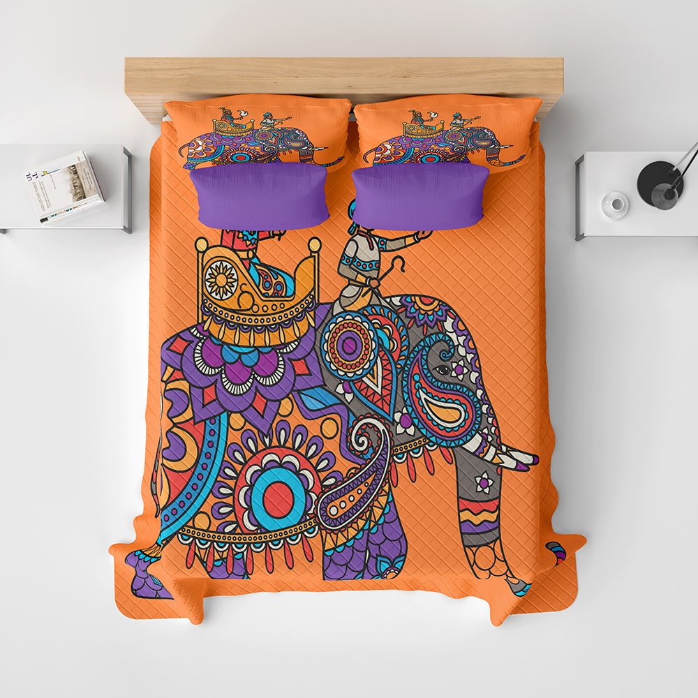 Colors of India Vintage Ethnic Royal Quilt Bedding
