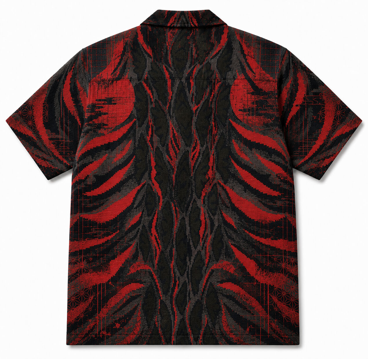 Crimson Oni Eclipse Graphic Button Up Shirt