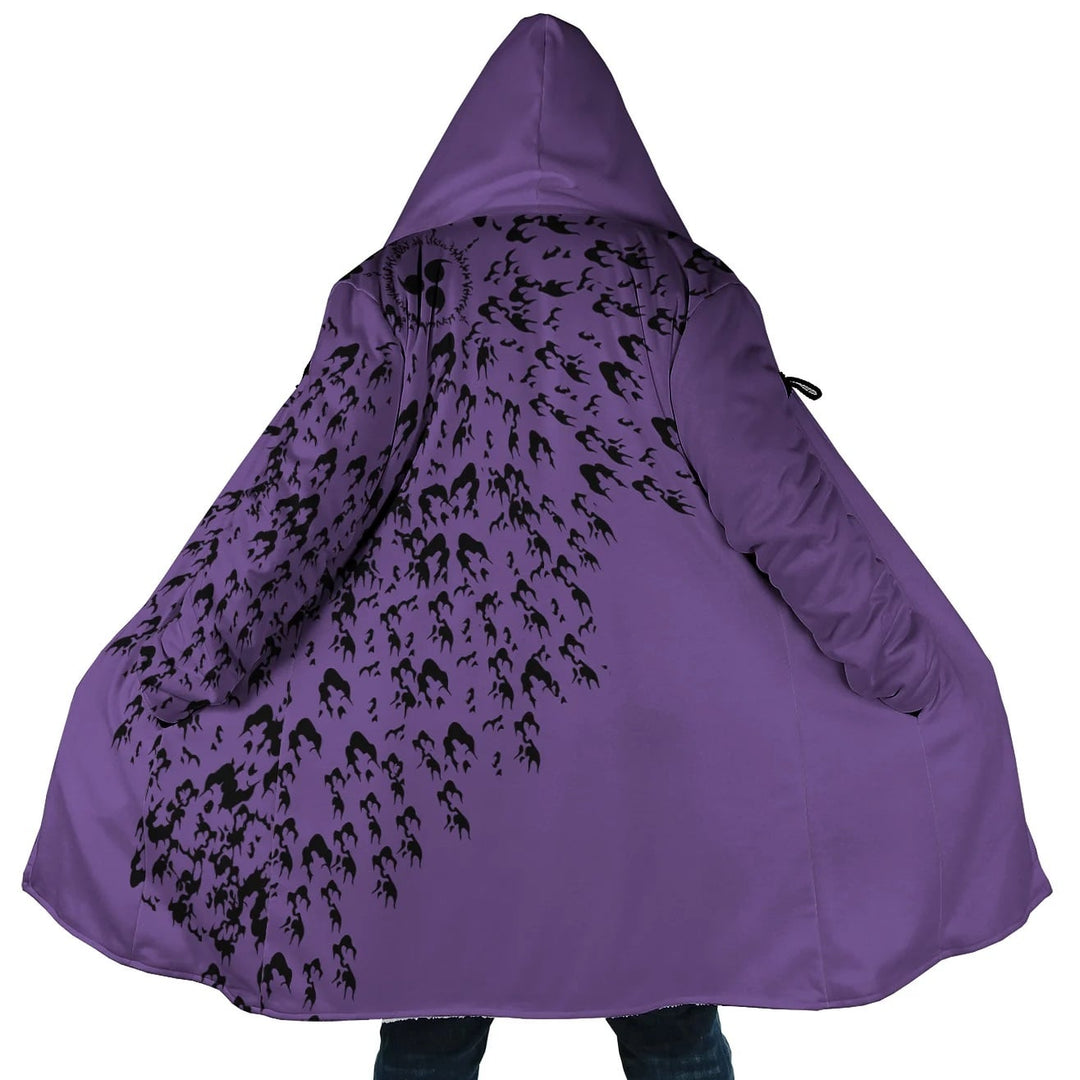 Curse Mark Pattern Hooded Cloak Coat