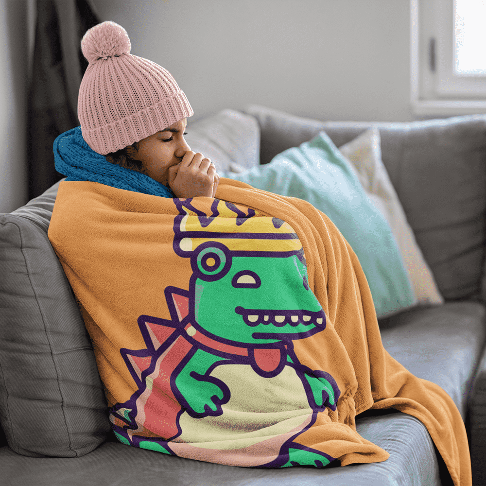 Cute Baby Dino Blanket