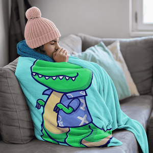 Cute Cheerful Dinosaur Blanket