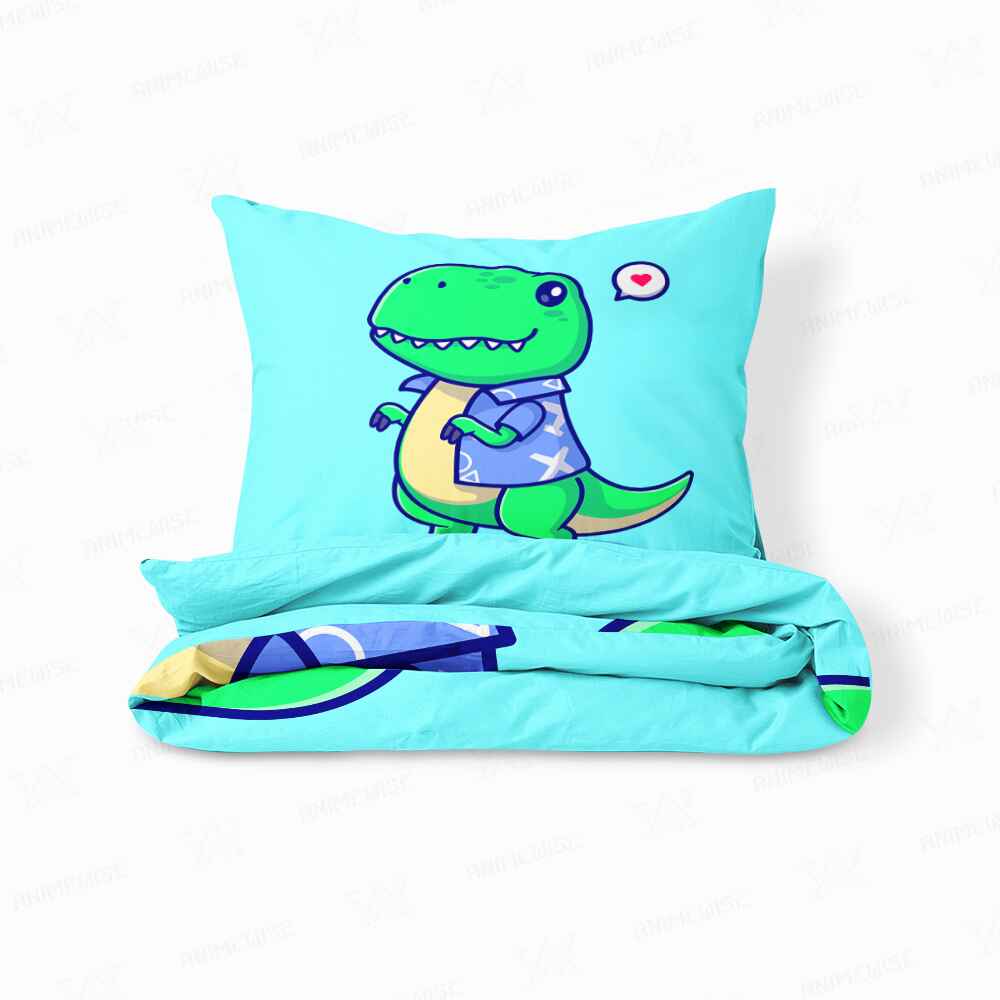 Cute Cheerful Dinosaur Comforter Set