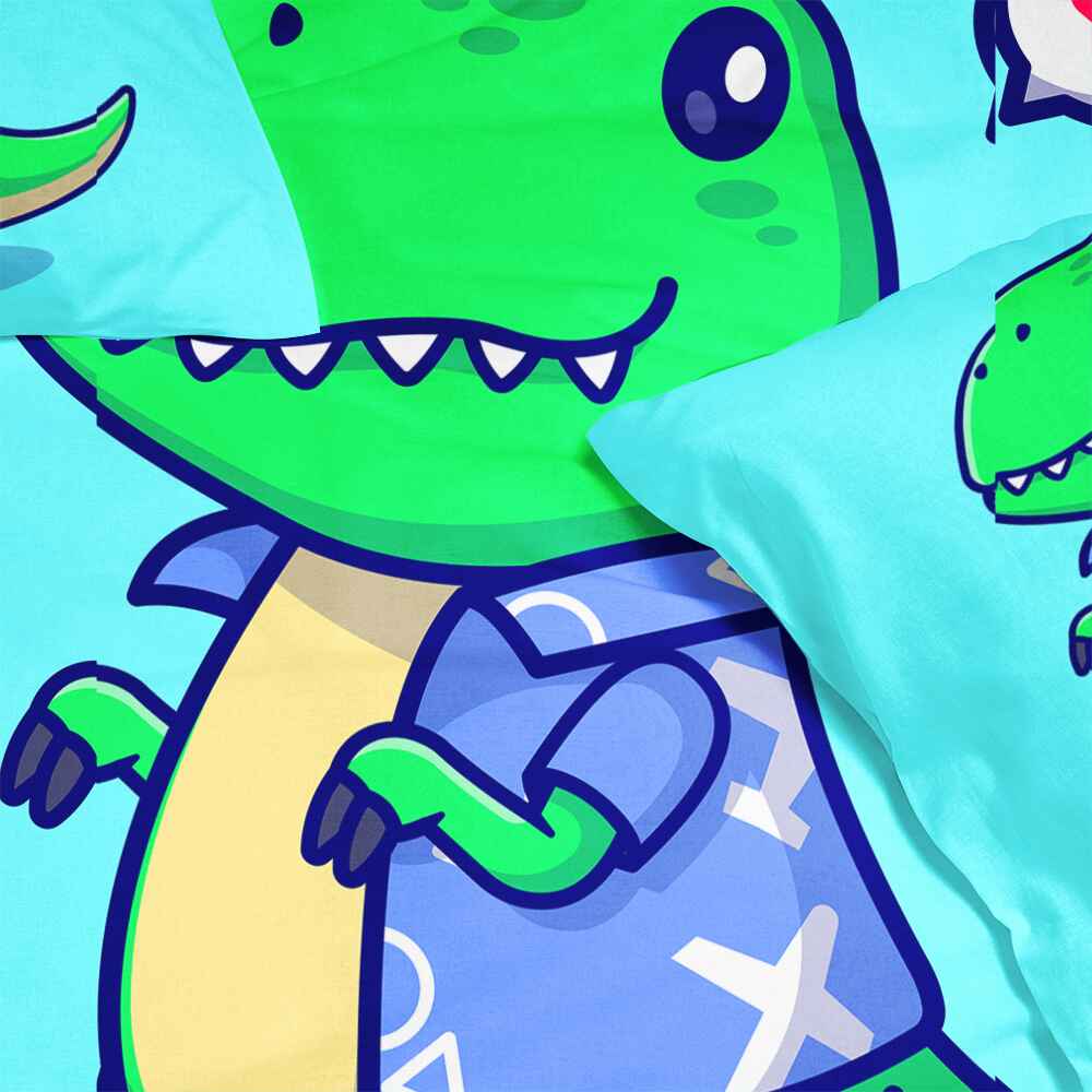 Cute Cheerful Dinosaur Comforter Set