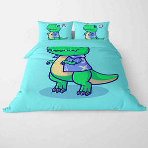 Cute Cheerful Dinosaur Duvet Cover Bedding
