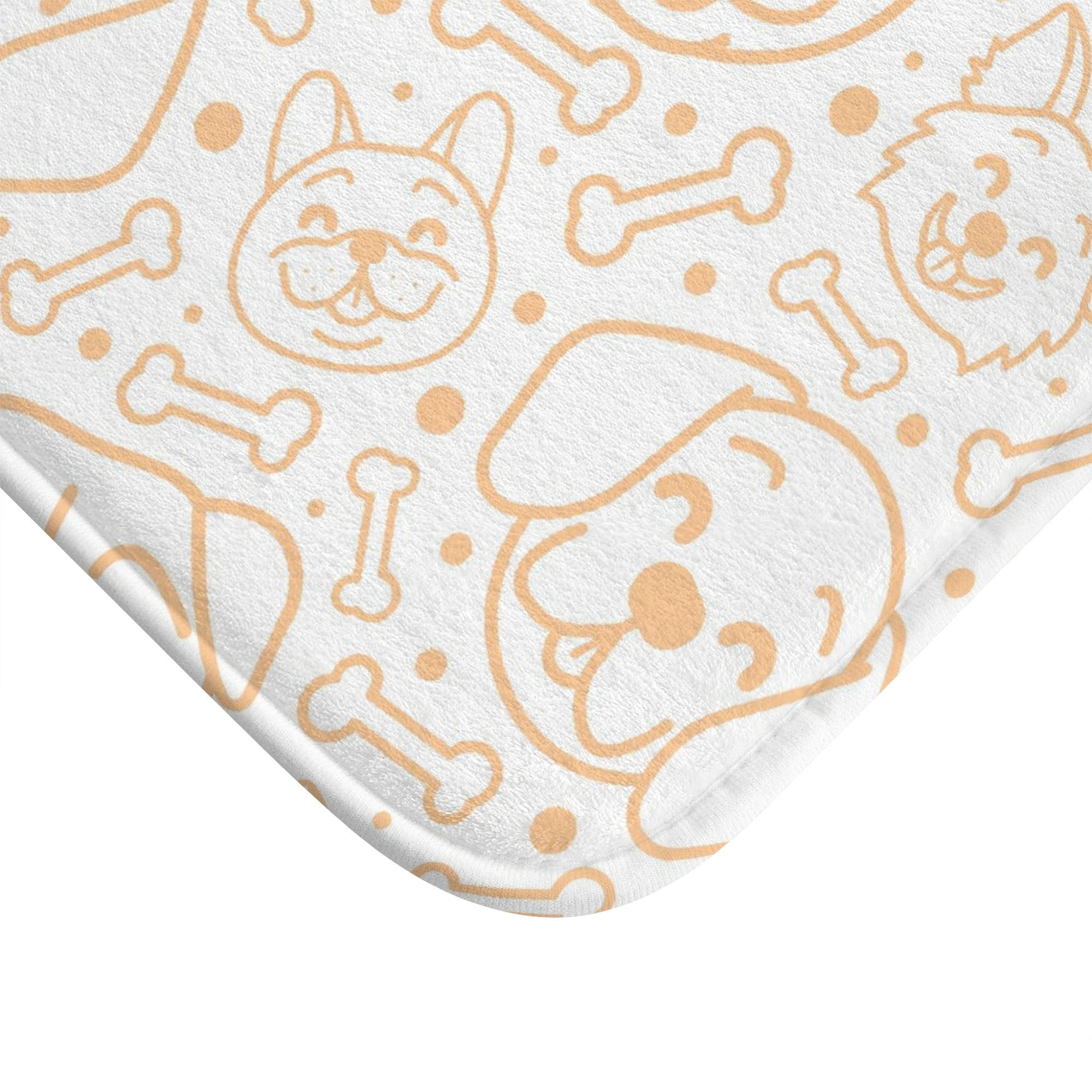 Cute Smiling Dogs All Over Brushed Bath Mats