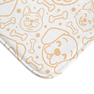 Cute Smiling Dogs All Over Brushed Bath Mats