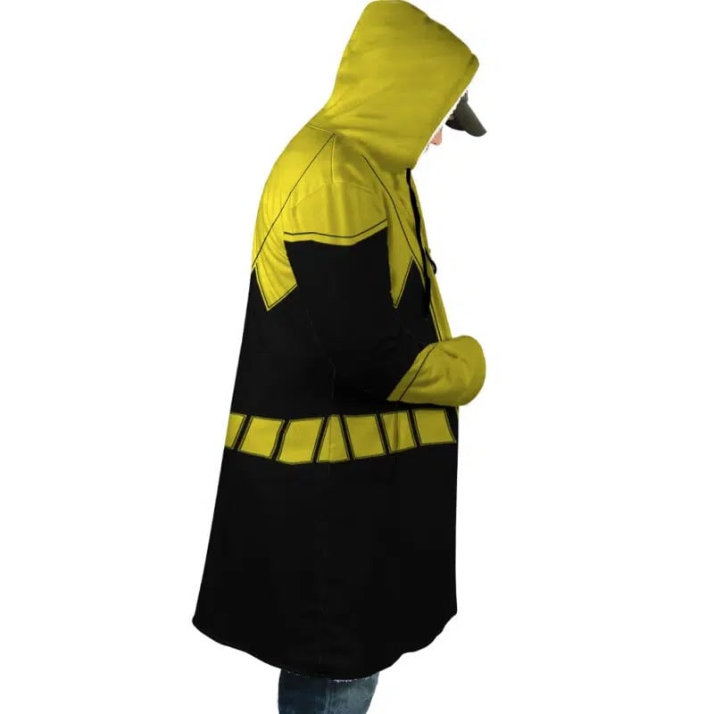 Yellow Lantern Hooded Cloak Coat