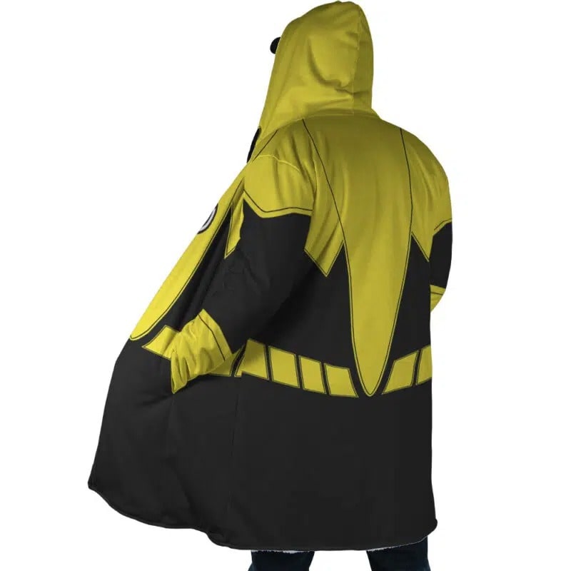 Yellow Lantern Hooded Cloak Coat