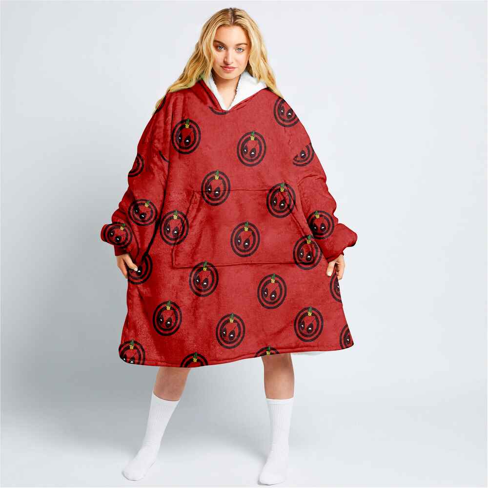 Comic Chibi Pattern Oodie Blanket Hoodie