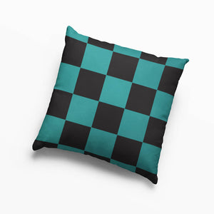 kimetsu Classic Green Check Check Pattern Throw Pillow