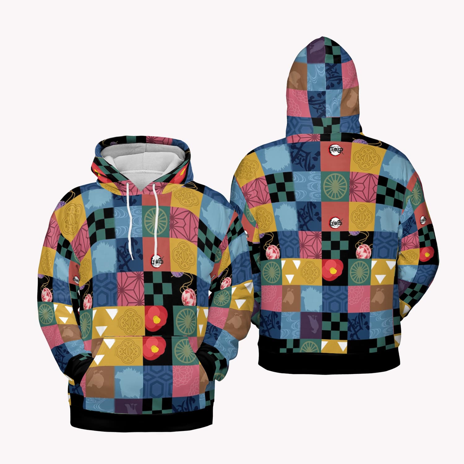 Demon Cosplay Patches Pullover Hoodie