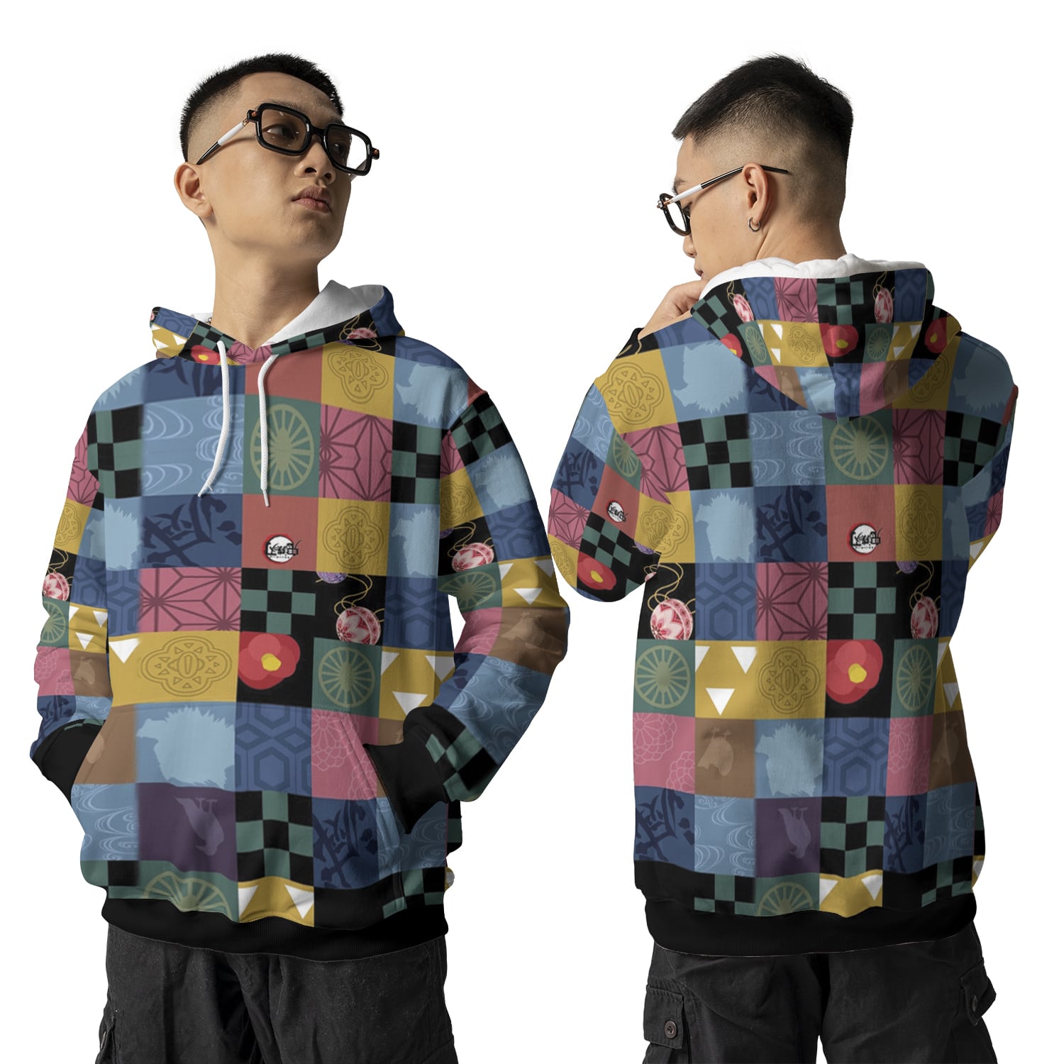 Demon Cosplay Patches Pullover Hoodie